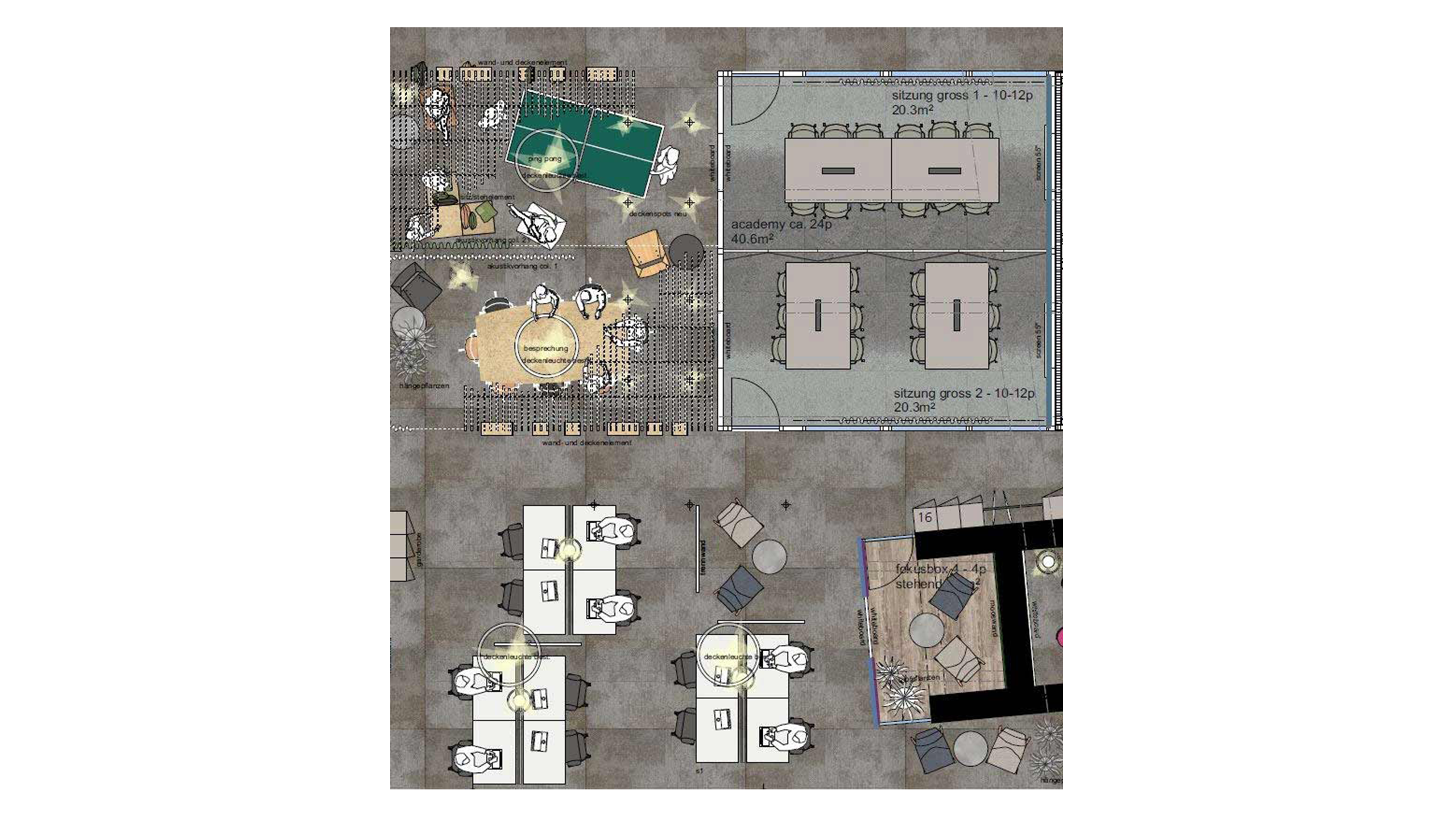 Raumplan des isolutions Offices in Bern